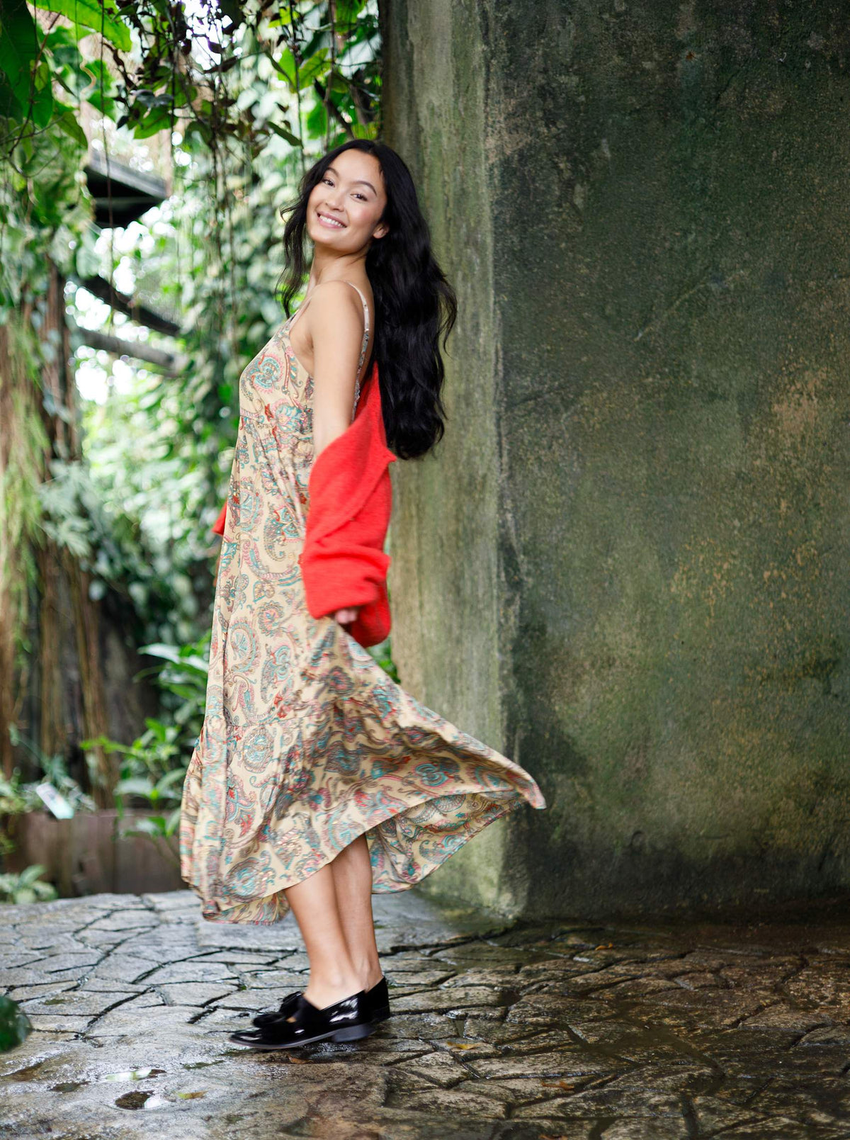 BCLUNA VERO boho strap dress - Safari Passion - Black Colour