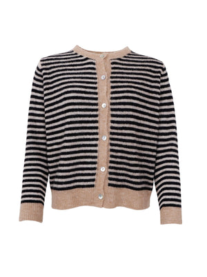BCDELL striped knit cardigan - Black