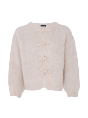BCBJOERK frog knit cardigan - Latte