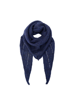 BCDELL knitted mini scarf - Navy