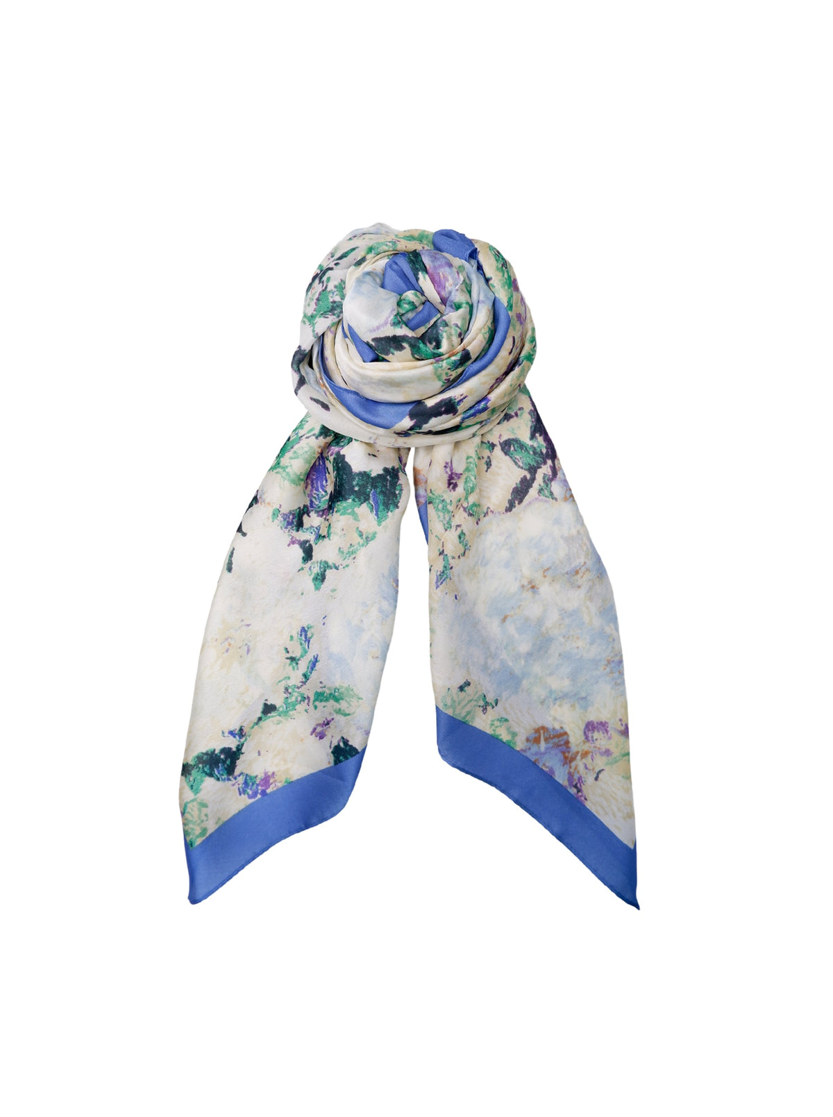 BCRUMI satin scarf - Blue - Black Colour