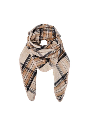 BCLEONI chequered scarf - Creme