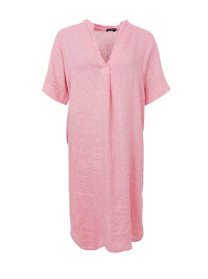 BCMELINA long linen dress - Candy Rose