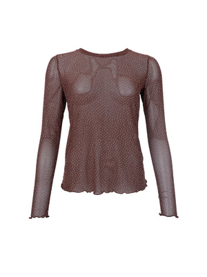 BCALEXIS blouse w/stones - Coffee