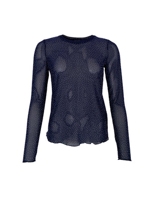 BCALEXIS blouse w/stones - Navy