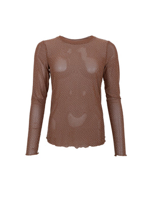 BCALEXIS blouse w/stones - Nougat