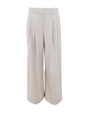 BCMILANO wideleg pant - Creme Stripe