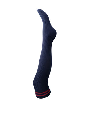 BCSCHMIDT knee high cable sock - Navy