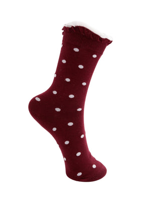 BCLUMINA sock - Wine w. Dots