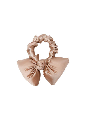 BCFAITH bow mini scrunchie - Champagne