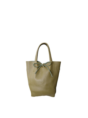 BCCHRISTY mini leather totebag - Olive Dust