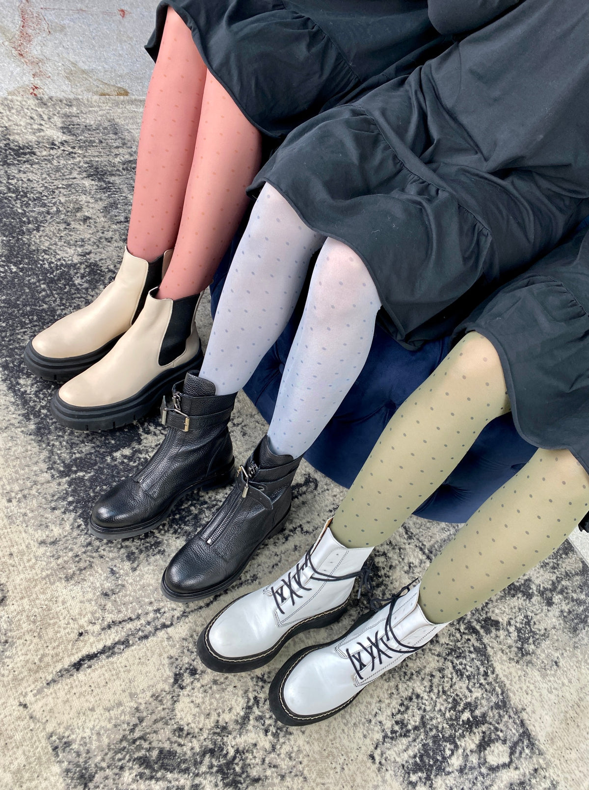 BCAPRIL dot tights - Army - Black Colour