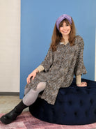 BCAPRIL dot tights - Grey Blue - Black Colour