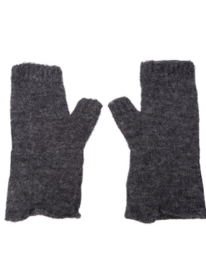 BCDELL short handwarmers - Dk. Grey Melange - Black Colour
