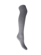 BCMALIKA kneehigh rib sock - Lt. Grey - Black Colour