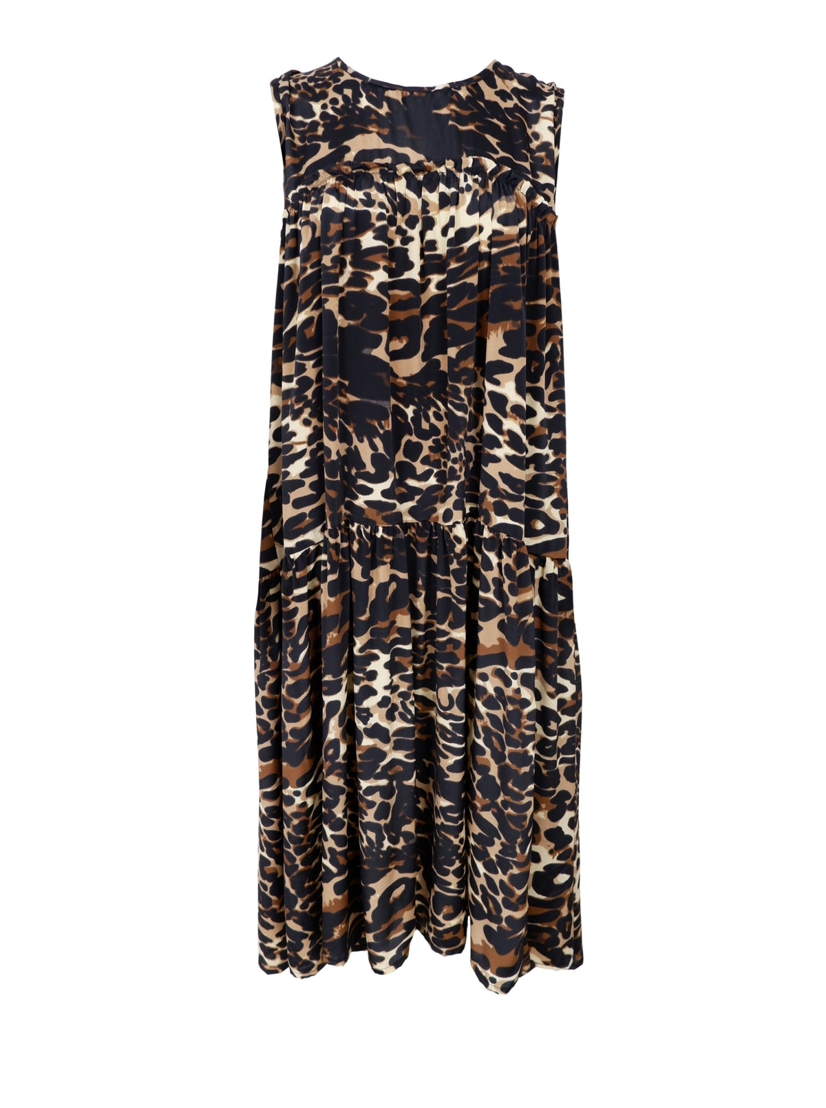 BCLUNA Boho midi dress - Leopard - Black Colour