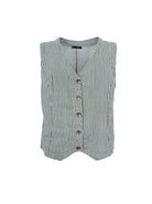 BCMELINA vest - Safari Green - Black Colour